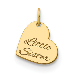 Sterling Silver/Gold-plated Small Personalized Heart Charm